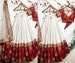 White and Red Lehenga Choli for Women Ready To Wear Custom Size Embroidered, Sabyasachi Ethnic Wear Half Saree Bridal  Dress , USA UK Canada 