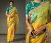 Bollywood Designer Yellow Saree For Women Ready To Wear Custom Size Sabyasachi Organza Party Wear digital Floral Printed USA UK Canada Sarii