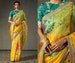 Bollywood Designer Yellow Saree For Women Ready To Wear Custom Size Sabyasachi Organza Party Wear digital Floral Printed USA UK Canada Sarii 