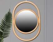 Rattan Mirror round natural decoration