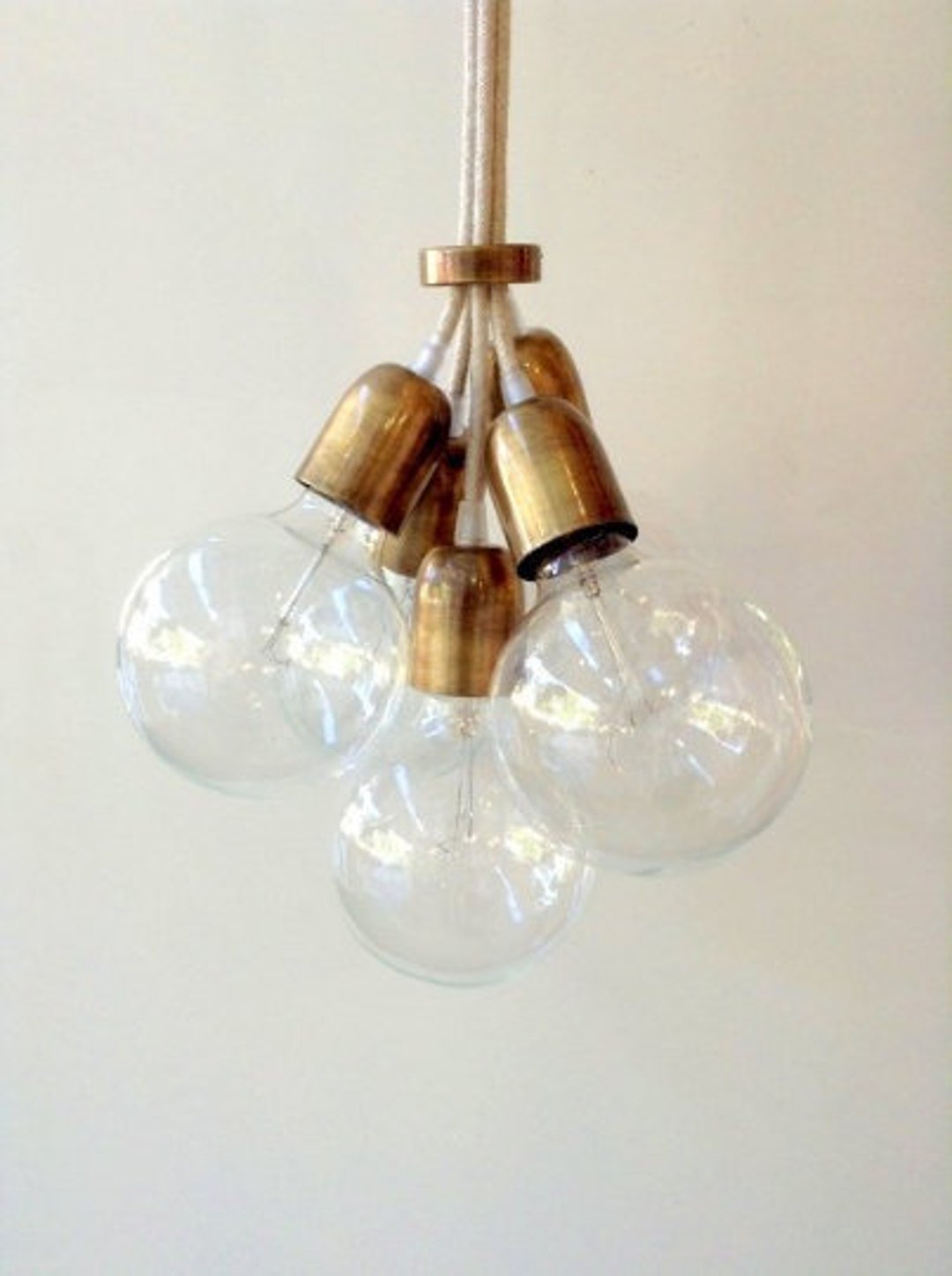 CABLES Handmade Pendant Light Chandelier Edison Restauration Style  industriel Globes Câbles en tissu EGST -  France
