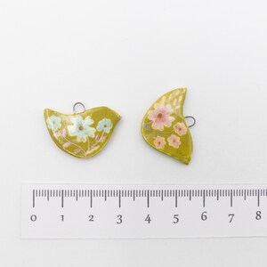 Double-Sided Hand Decorated Porcelain Bird Beads image 3