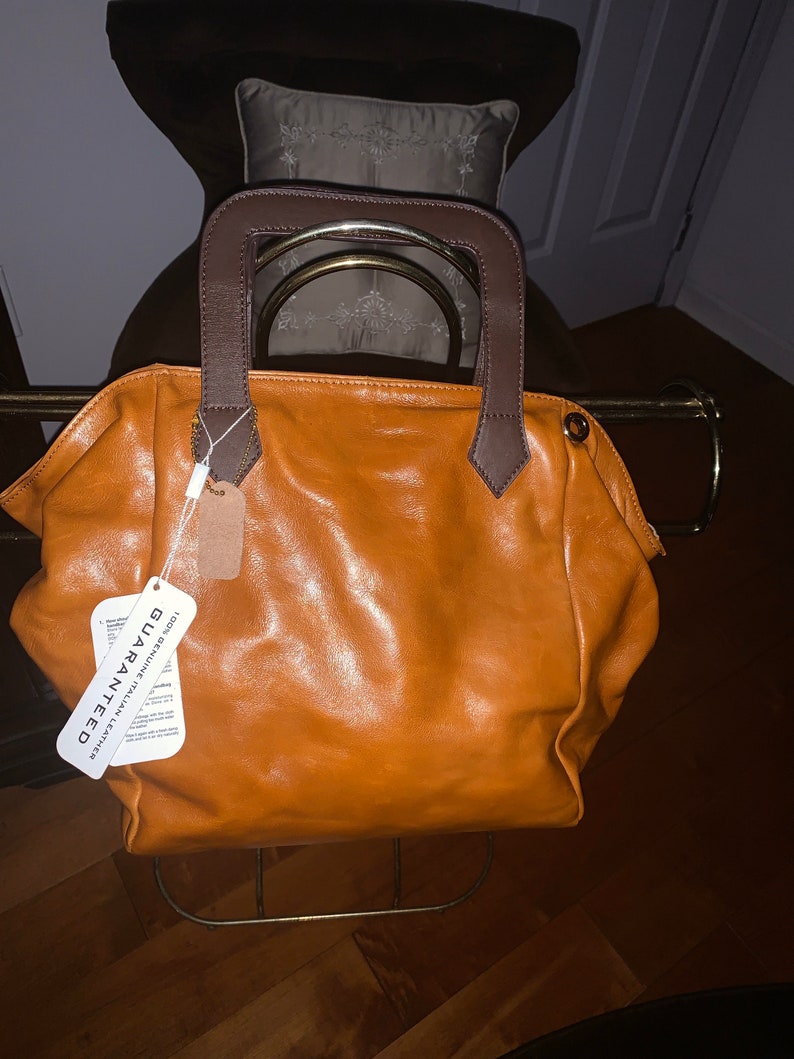 Genuine Italian leather handbag Etsy