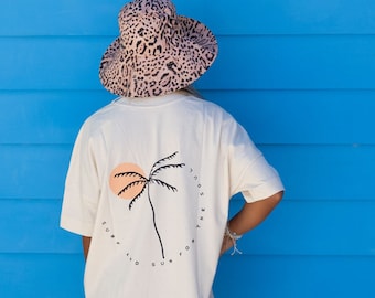 Surf & Sun Sustainable Oversized Tee | Organic Cotton Tshirt by Pineapple Island, Ethical Clothing for the Beach