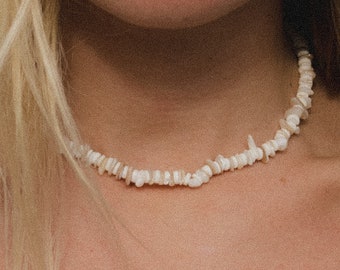 Boho Canggu Puka Shell Necklace - Surf & Beach Boho Jewelry by Pineapple Island | Beach Choker Necklace, Beaded Necklace for Woman