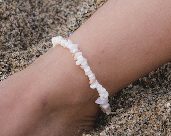 Boho Canggu Puka Shell Anklet - Surf & Beach Boho Jewelry by Pineapple Island | Beach Anklet, Anklet for Woman