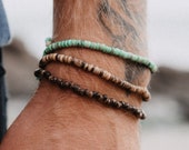 Coconut Beach Bracelet, Bead bracelet, Boho bracelet, Handmade bracelet, Beach jewelry, Man bracelet, Wood bracelet, Pineapple Island