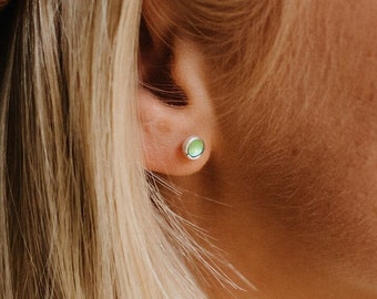 Paua Shell Stud Earrings | Dainty Earrings by Pineapple Island, Shell Studs Ocean Jewelry