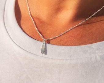 Surfboard Charity Necklace - Ocean Inspired Jewelry by Pineapple Island | Surfer Statement Piece, Silver-Plated Beach Charm