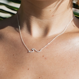 Asri Wave Necklace Gift for Her Ripple 