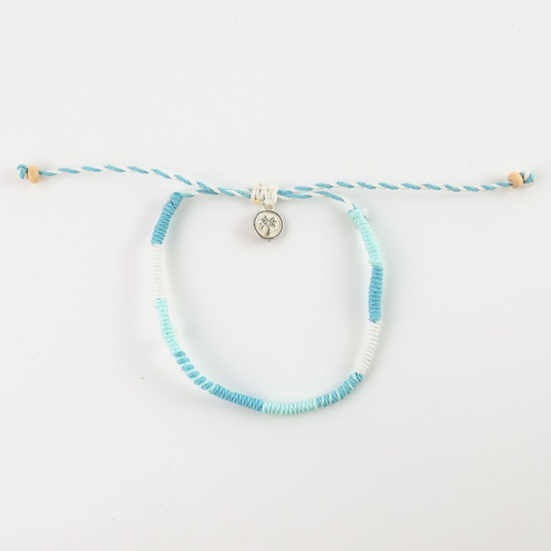 Braided Handmade Bracelet by Pineapple Island Handmade Friendship Bracelet for Men and Women Beachy Vibes Guaranteed Aqua
