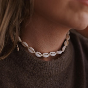 Livadi Shell Necklace by Pineapple Island | Handmade Cowrie Shell Choker, Ocean-Inspired Jewellery, Gift for Her, Seashell Necklace, Beachy