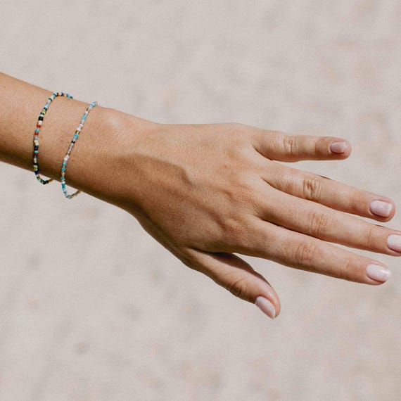 MINACHI Braccialetto da donna fatto a mano, con perline in