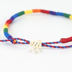 Proprio come noi Bracciale Pride intrecciato di Pineapple Island / Gioielli intrecciati fatti a mano, Bracciale Rainbow Pride / Bracciale Pride LGBTQ immagine 3