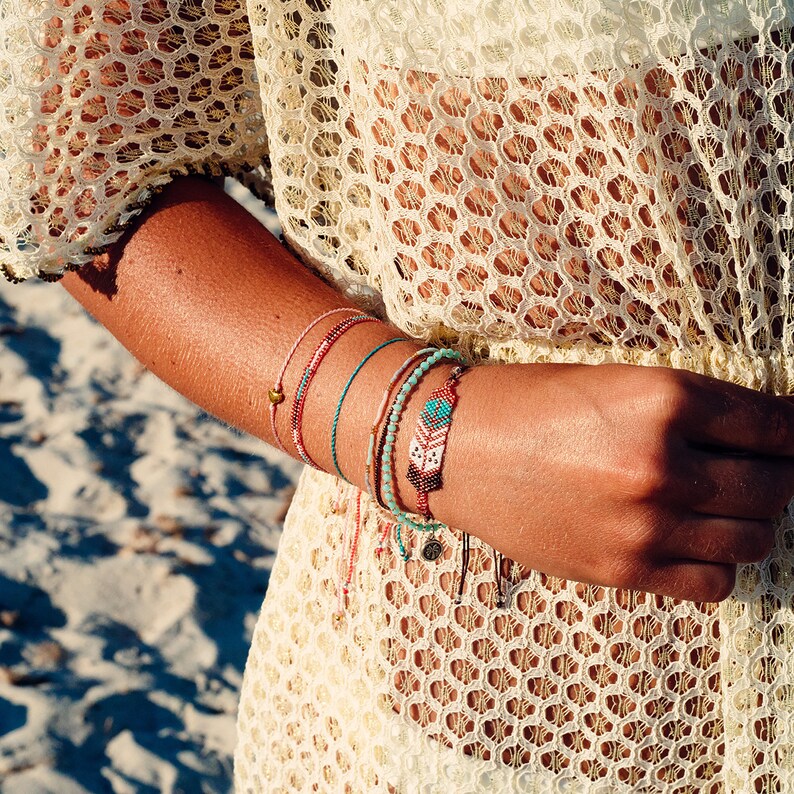 Boho bead bracelets Bracelets for women Boho style | Etsy