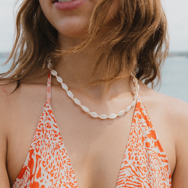 Livadi Shell Necklace by Pineapple Island Handmade Cowrie Shell Choker, Ocean-Inspired Jewellery Gift for Her Seashell Necklace image 8