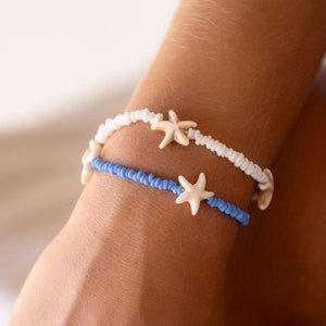 Star Shell Charm Bracelet, Starfish Adjustable Bracelet by Pineapple Island, Shell Bracelet, Gift For Her