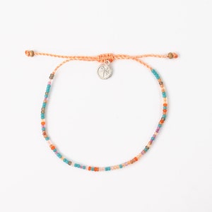 Bracelet de perles minimaliste : bijoux faits main pour femme Style bohème de l'île aux ananas, cadeau de bracelet fait main pour elle Sunset