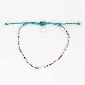 Rainbow Pearl Ankle Bracelet, Retro Boho Beach Jewelry, Handmade Anklet for Women image 3