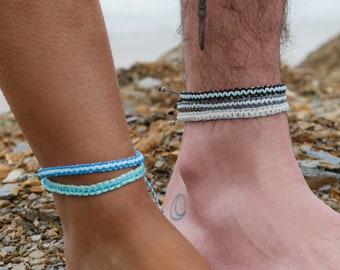 Hualalai Knotted Surf Anklet by Pineapple Island | Ankle Bracelet for Stacking: Perfect Beach Accessory, Surfer Style