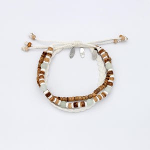 Deux Alpes Wood and Stone Bracelet Set - Off Piste Collection image 3