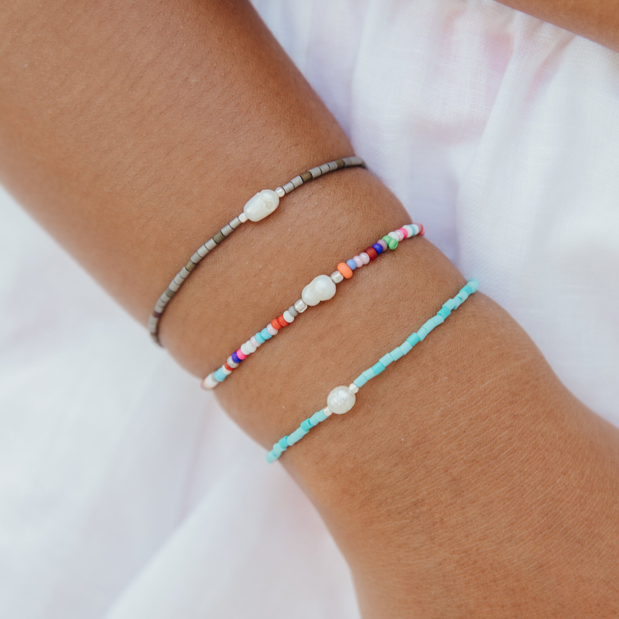 Nayyana Lot De 7 Bracelets En Coquillages Pour Femme - Perles Multicouches, Étoile De Mer, Accessoires De Plage D'Été Pour Filles