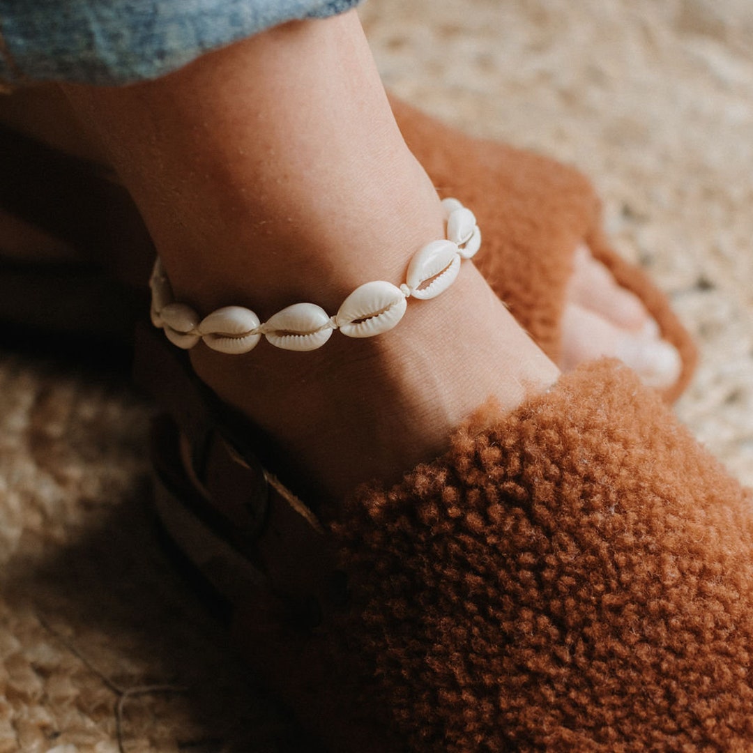 Livadi Shell Anklet Cowrie Shell Anklet Anklet for Woman - Etsy Hong Kong