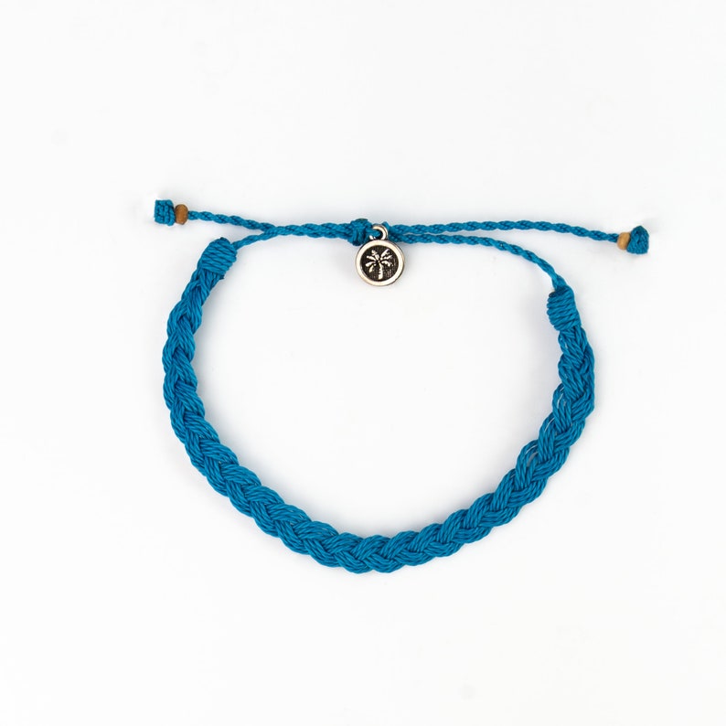 Handmade Medewi Surfer Anklet Stackable Boho Ankle Bracelet by Pineapple Island Friendship Jewelry Blue