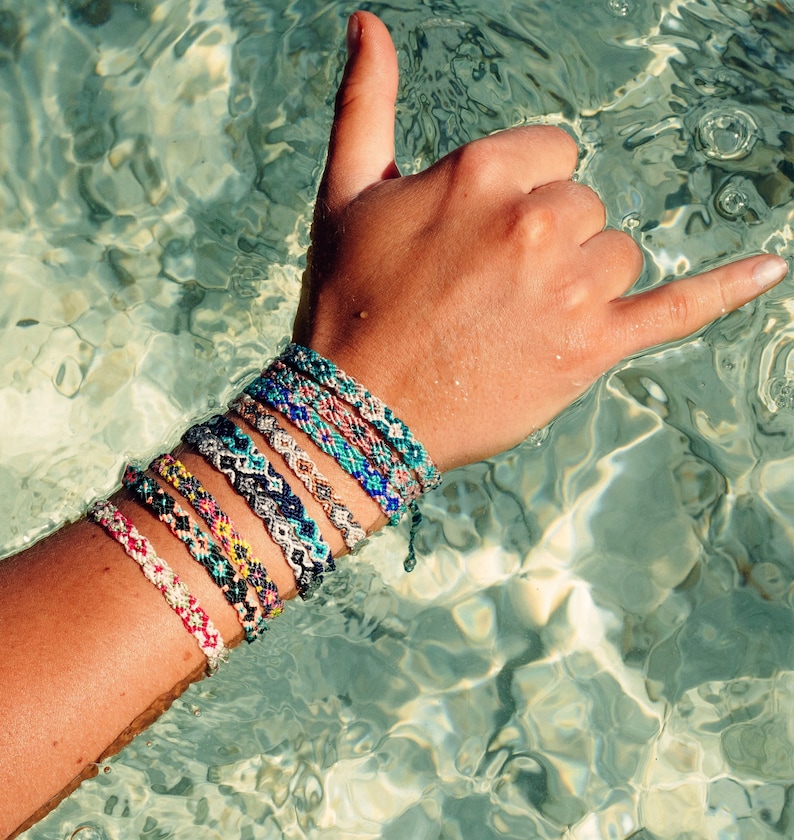 Leme Surf Adjustable Bracelet: Ride Waves with Pineapple Island Friendship Bracelet, Perfect for a Best Friend Gift Handmade in Bali. image 1