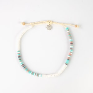 Puka Shell Surfer Anklet: Boho Beach Jewelry, Adjustable Handmade Bracelet