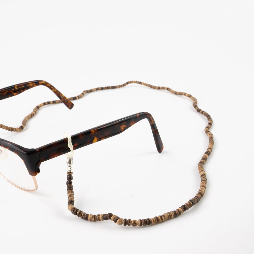 Pecatu Wood Bead Sunglass Chain, Sunglass Cords, Sunglass Chain