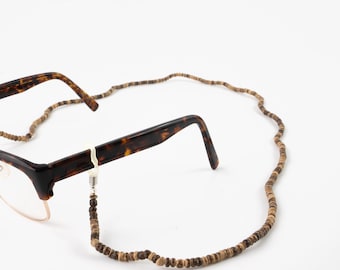 Pecatu Wood Bead Sunglass Chain | Handmade Sunglass Cords by Pineapple Island, Wooden Bead Eyewear Holder