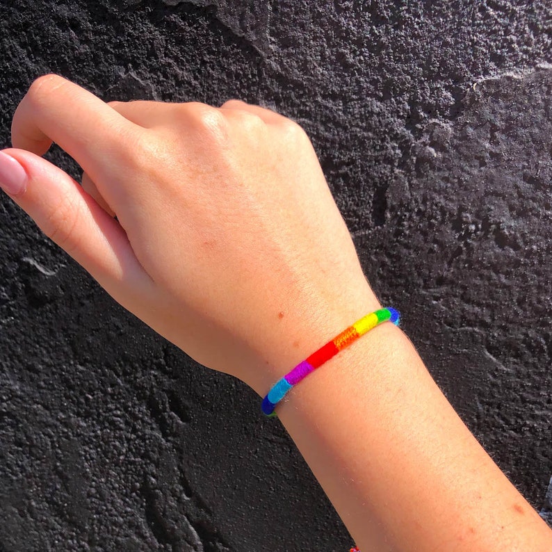Gay Pride Armband Geweven armband Regenboog armband Etsy