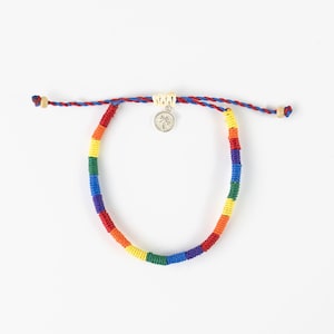 Proprio come noi Bracciale Pride intrecciato di Pineapple Island / Gioielli intrecciati fatti a mano, Bracciale Rainbow Pride / Bracciale Pride LGBTQ immagine 2