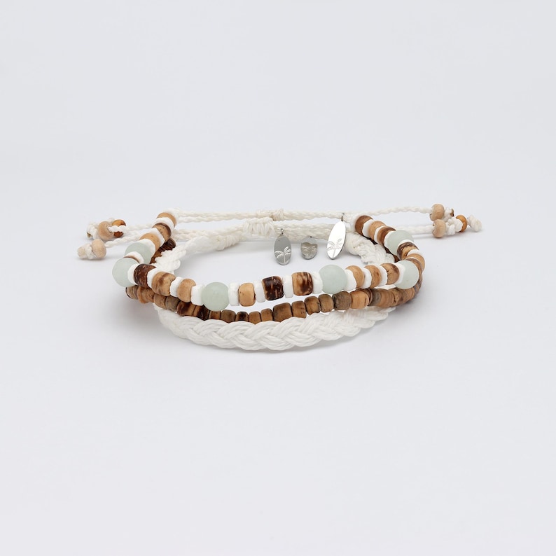 Deux Alpes Wood and Stone Bracelet Set - Off Piste Collection image 8