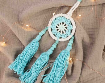 Blue Kamakou Small Macrame Dreamcatcher - Perfect for Car or Wall Decor | Handmade in Bali by Pineapple Island