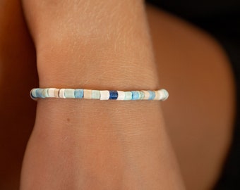 Unisex Bracelet, Multi Coloured Vinyl Disc Beads, Men and