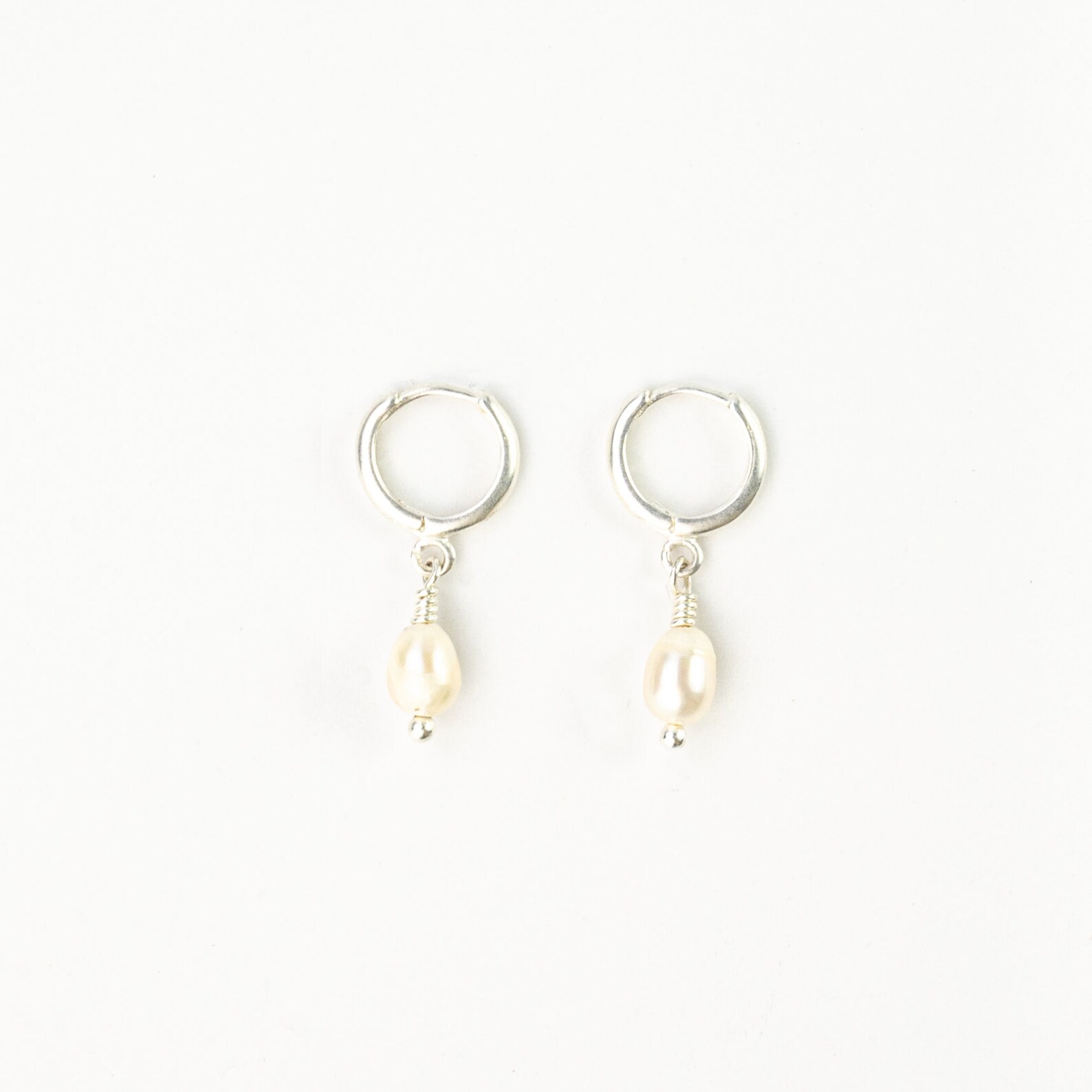Real Pearl Earrings Drop Pearl Earrings Huggie Hoop Earrings Etsy New