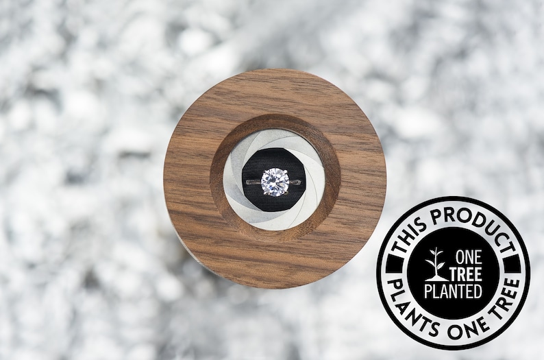 Walnut custom handmade ring box