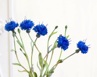 Cornflower - artificial flower out of cold porcelain
