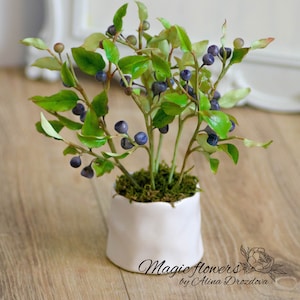 Blueberry - artificial berries out of cold porcelain