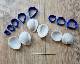 Ranunculus flower silicone veiner and plastic cutter set