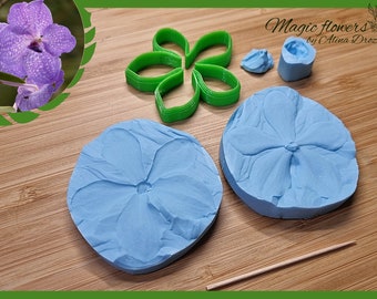 Vanda Orchid silicone veiner/mold and plastic cutter set
