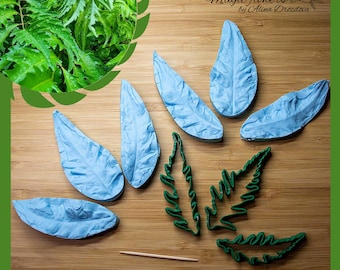 Polyscias Veiner and Cutter Set: Polymer Clay, Cold Porcelain, Fondant
