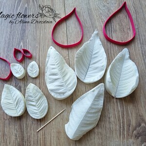 Weihnachtsstern (Poinsettia) aus Silikon und Ausstechformen