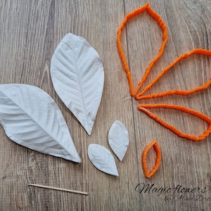Chestnut silicone veiner/mould and plastic cutter set