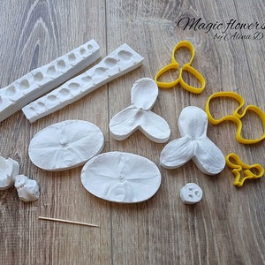 Phalaenopsis orchid silicone veiner/mould and plastic cutter set