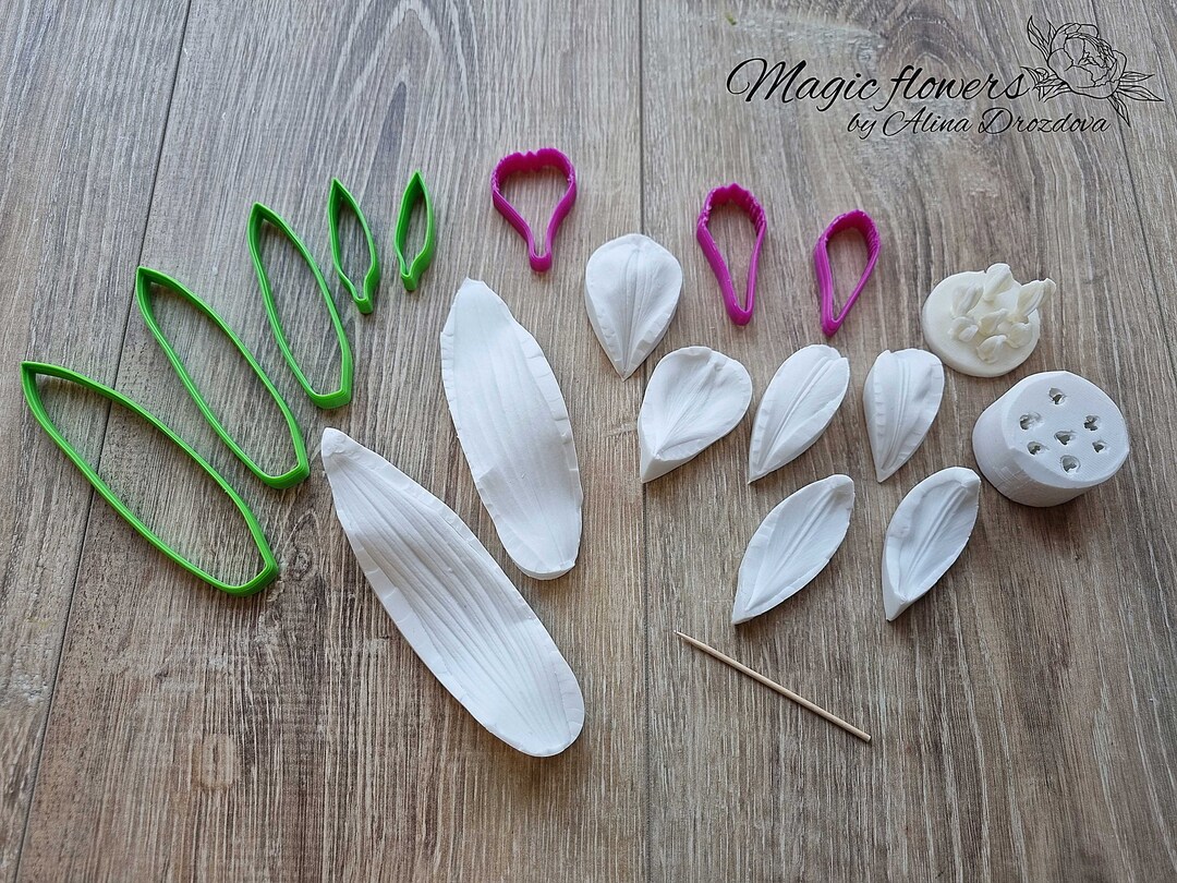 Alstroemeria Flower Silicone Veiner and Plastic Cutter Set Etsy