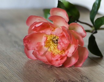 Tree peony artificial flower out of cold porcelain