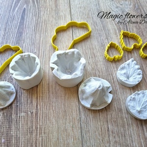 Big Bell flower silicone veiner and plastic cutter set